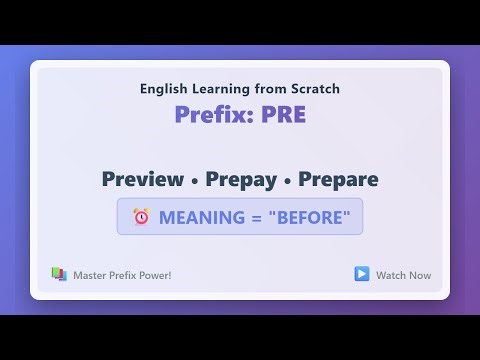 Prefix PRE: Preview, Prepay, Prepare Explained
