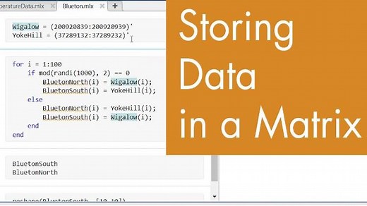 Storing Data in a Matrix from a Loop