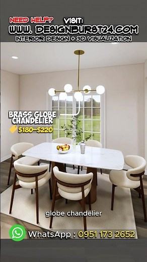 Modern Contemporary Dining Area | Elegant & Complete Look ($1,700) #highlights