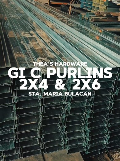 Affordable GI Purlins at Thea's Hardware in Bulacan