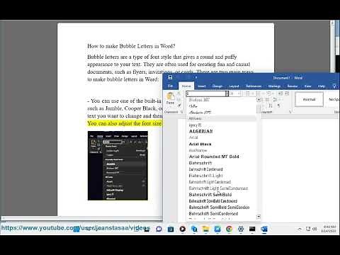 Make Bubble Letters in Microsoft Word