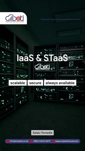 PT Bangun Abadi Teknologi Indonesia on Instagram: "Server lambat, downtime sering, dan storage cepat penuh? Tanda bahwa bisnis Anda butuh fondasi cloud yang lebih modern. IaaS BATI menghadirkan server virtual yang fleksibel & scalable. STaaS BATI menyediakan penyimpanan cloud yang aman & dapat ditambah kapan saja. Cloud bukan lagi pilihan ini kebutuhan bisnis modern. Bangun fondasi digital Anda bersama BATI Cloud."