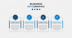 Vector Infographic design business template with icons and 4 options...