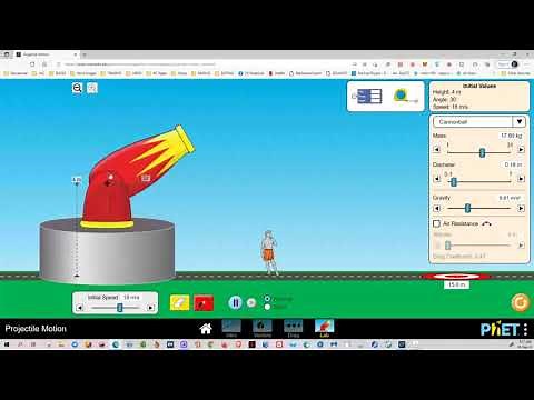 Projectile Motion using Phet Simulation - Blackboard