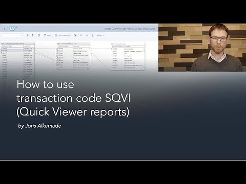 How to use Transaction code SQVI (Quick Viewer Reports)