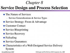 Chapter 8 Service Design and Process Selection - SlideServe