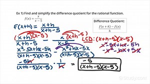 How to Find the Difference Quotient For a Rational Function | Precalculus | Study.com
