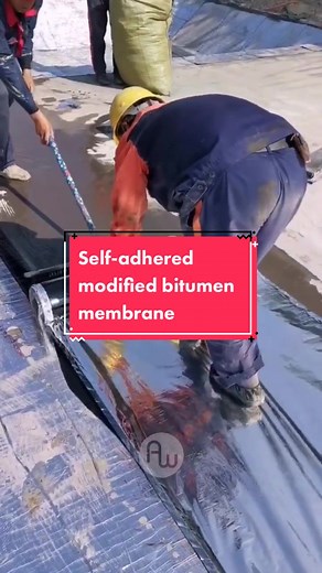 Self-adhered modified bitumen membrane. #installation #material #HowTo #construction #waterproof #membrane