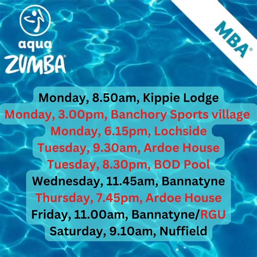 💦 Aqua Zumba is a low-impact, high-energy aquatic exercise program that blends the Zumba moves with aqua fitness principles, set to lively Latin and international music. It takes the "pool party" concept to a new level, providing a fun, full-body, body-toning workout in the water. (Black are members only) | Fitness classes and PT with Siobhan