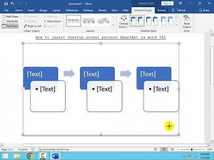 How to insert chevron accent process SmartArt in word 365
