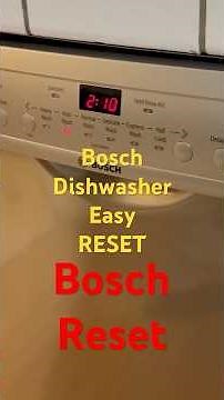 ✨ Bosch Dishwasher - Easy RESET ✨ #boschdishwasher