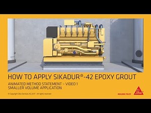 How to apply Sikadur® 42 Epoxy Grout, Smaller Volume Application