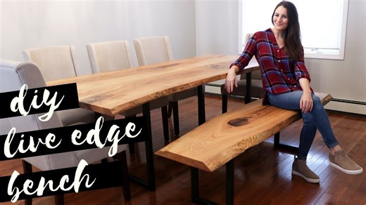DIY Live Edge Bench With Metal Legs | Dining Table Build Part 2