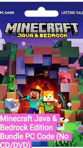 Minecraft Java & Bedrock Edition Bundle PC Code (No CD/DVD)