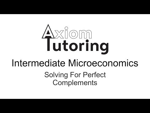 6 Solving for perfect Complements