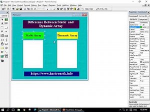 Difference Between Static Array and Dynamic Array in Visual Basic 6.0 [Hindi]