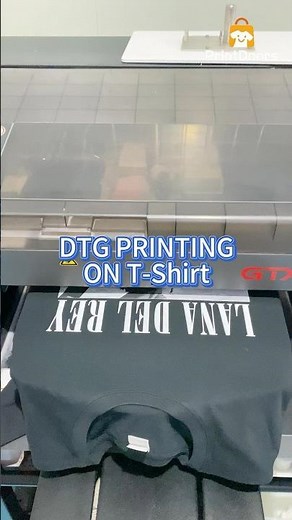 Process of DTG printing POD cotton T-Shirt
