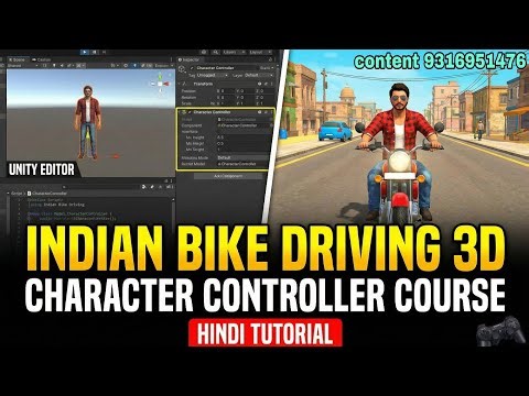 How to Make Indian Bike Driving 3D Character Controller in Unity | Game Development Course