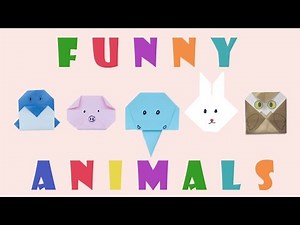 Easy to make animals for kids. Top 5 origami