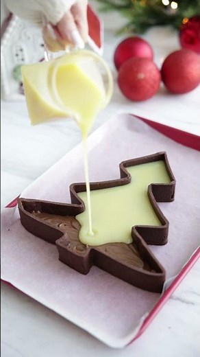 Christmas Chocolate Tree Tart 🎄✨ Two-Layer Ganache Tart (Easy Festive Dessert!)