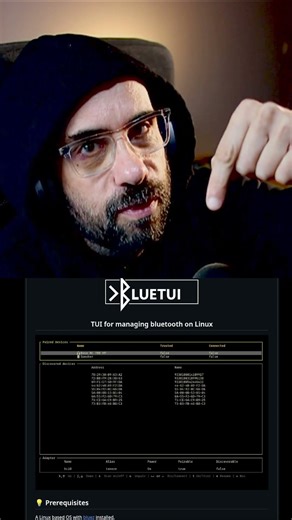 Bluetui TUI for managing bluetooth on Linux