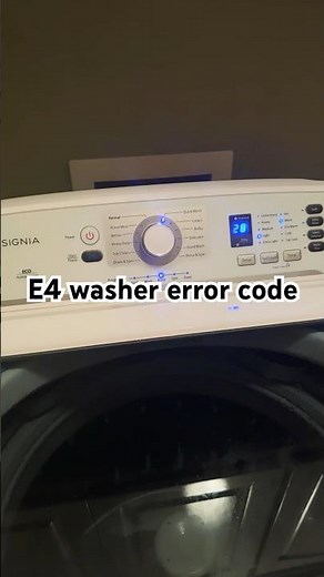 How to clear e4 code on #Insignia Washer