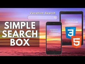 How to Create a Simple Search Box with HTML and CSS | Responsive Search Bar Tutorial