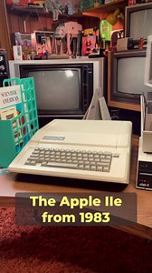 I picked up this Apple IIe computer with Apple III monitor a while back and haven’t done much with it yet. It’s a beautiful machine and works great. It came with this Introduction floppy disk that teaches you how to use the keyboard! No one will ever need a program to teach them how to use a keyboard ever again. #apple #appleiie #applecomputer #vintage #vintagevideobasement #vintageelectronics #crt #computer #vintagecomputer | Vintage Video Basement
