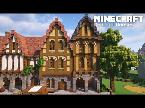 Minecraft: How to build a connected Medieval House | Tutorial
