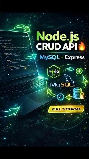 Node.js CRUD API with MySQL 🚀 | Express Beginner Tutorial | Full Backend Guide