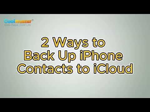 How to Back Up iPhone Contacts to iCloud Easily? [2 Ways]