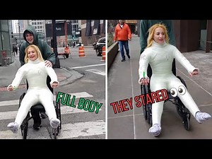 CROWDS STARE at her in FULL BODY CAST PUBLIC PRANK - Chicago FBC