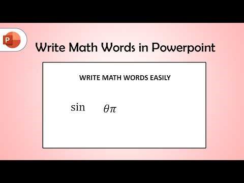 How to Write Math Equations in PowerPoint Easily