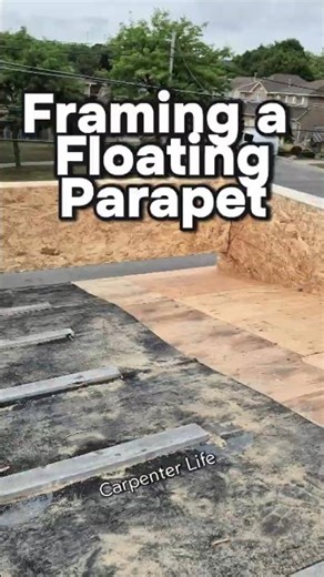 Framing a floating parapet