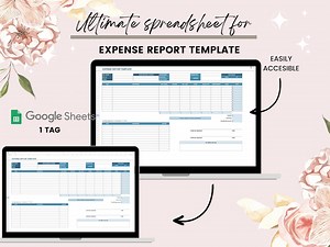 Expense Report Template, Digital Download, Editable Spreadsheet, Easy to Use, Google Sheet - Etsy UK