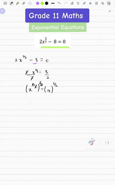 Solving Exponential Equations for Grade 11 Students