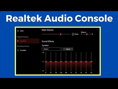Download and Install Realtek audio console in windows 10