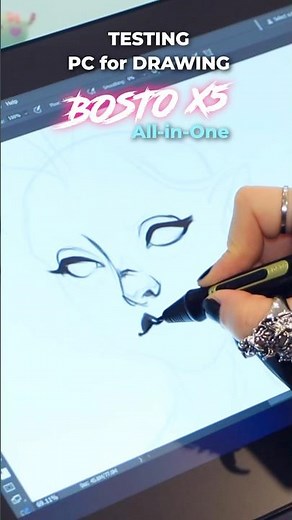 🍓Testing Bosto X5 - All-in-One Pen computer 🍓It's a PC on which you can draw! #tablet #bosto