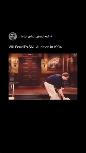Will Ferrell’s 1994 SNL audition featured quirky characters, including a man secretly playing with cat toys. Despite the empty studio and high-pressure setting, Ferrell thought he’d blown it, but the audition succeeded, launching his seven-year run on the show. Credit: @nbcsnl | History In Pictures