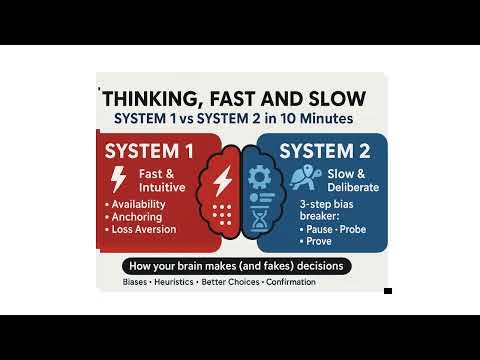Thinking, Fast and Slow — System 1 vs System 2 Explained in 15 Minutes