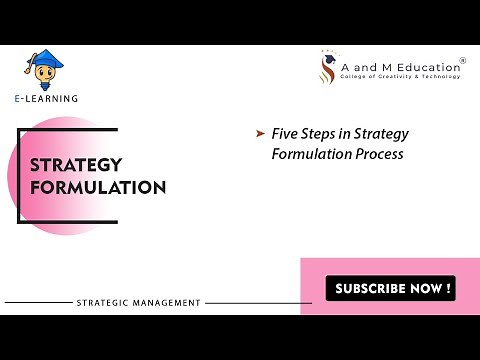 Strategy Formulation Process | Steps in Strategy Formulation | Strategic Management| eLearning Video