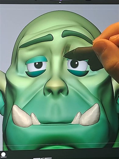 30-Minute Stylized Orc 3D Sculpt with Polypaint