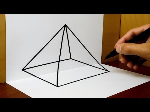 Amazing 3D "PYRAMID" Real Illusion Trick on Paper 😲