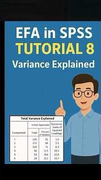 EFA in SPSS Tutorial 8: Total Variance Explained