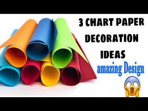 3 chart paper decoration Idea for school project Day/How to decorate chart paper/chart paper