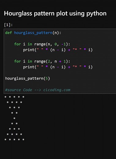 55K views · 534 reactions | Hourglass pattern plot using Python | Python Coding | Facebook