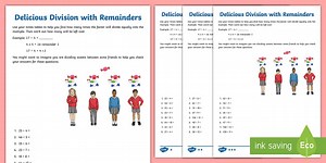 Delicious Division with Remainders Worksheet