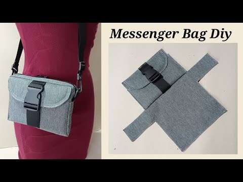 EASY MESSENGER BAG MAKING / bag sewing tutorial diy