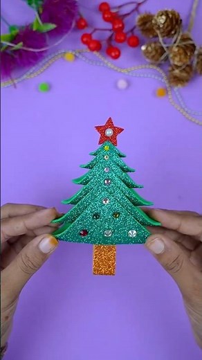 Beautiful Glitter Foam Christmas Tree || Glitter Foam Sheets Craft Ideas