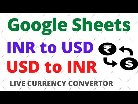 Live currency convert in google sheet | How to convert INR to USD and USD to INR in google sheet